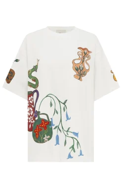 Alemais Rose Tee - White