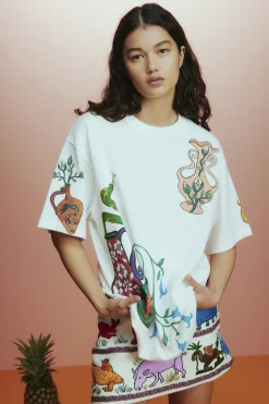 Alemais Rose Tee - White