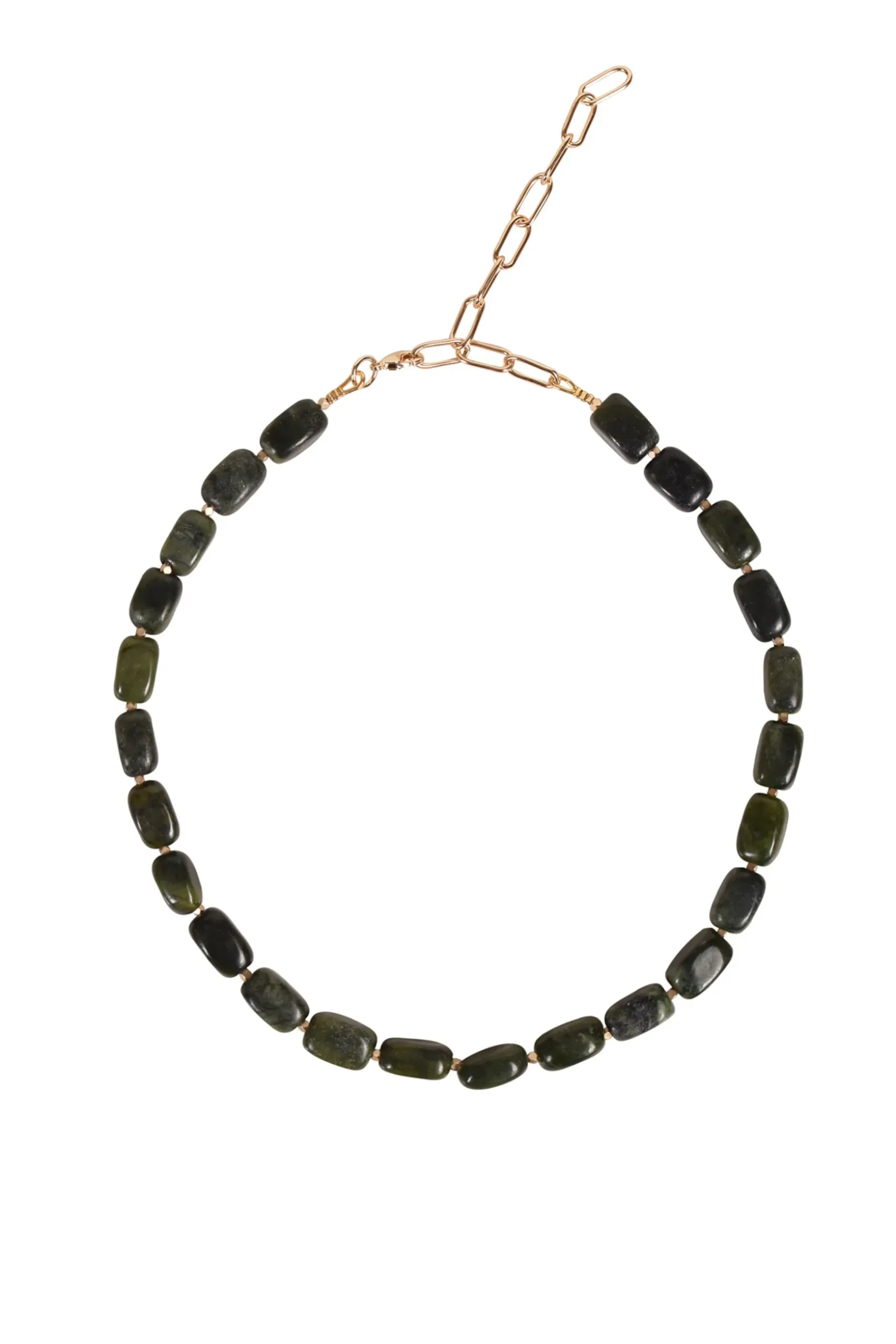 Alouette Design Barrel Necklace - Olive