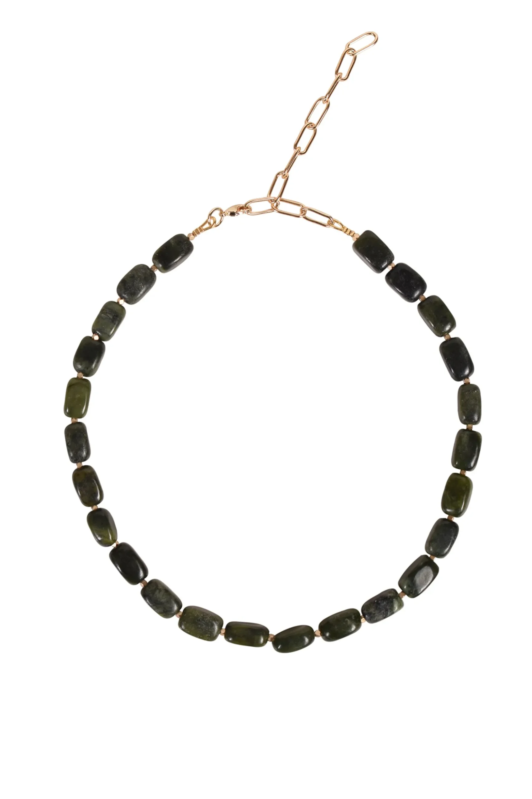 Alouette Design Barrel Necklace - Olive