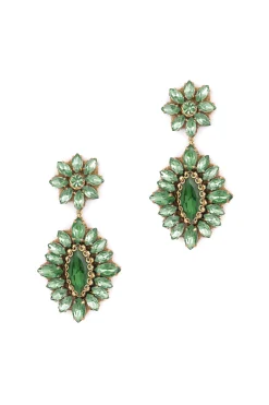 Deepa Gurnani Alianah Earring - Emerald