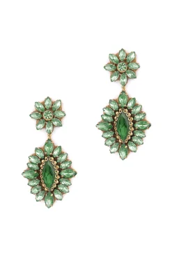 Deepa Gurnani Alianah Earring - Emerald