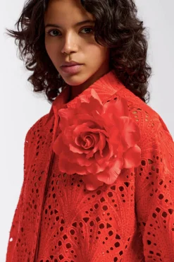 Essentiel Antwerp Fewo Brooch - Red