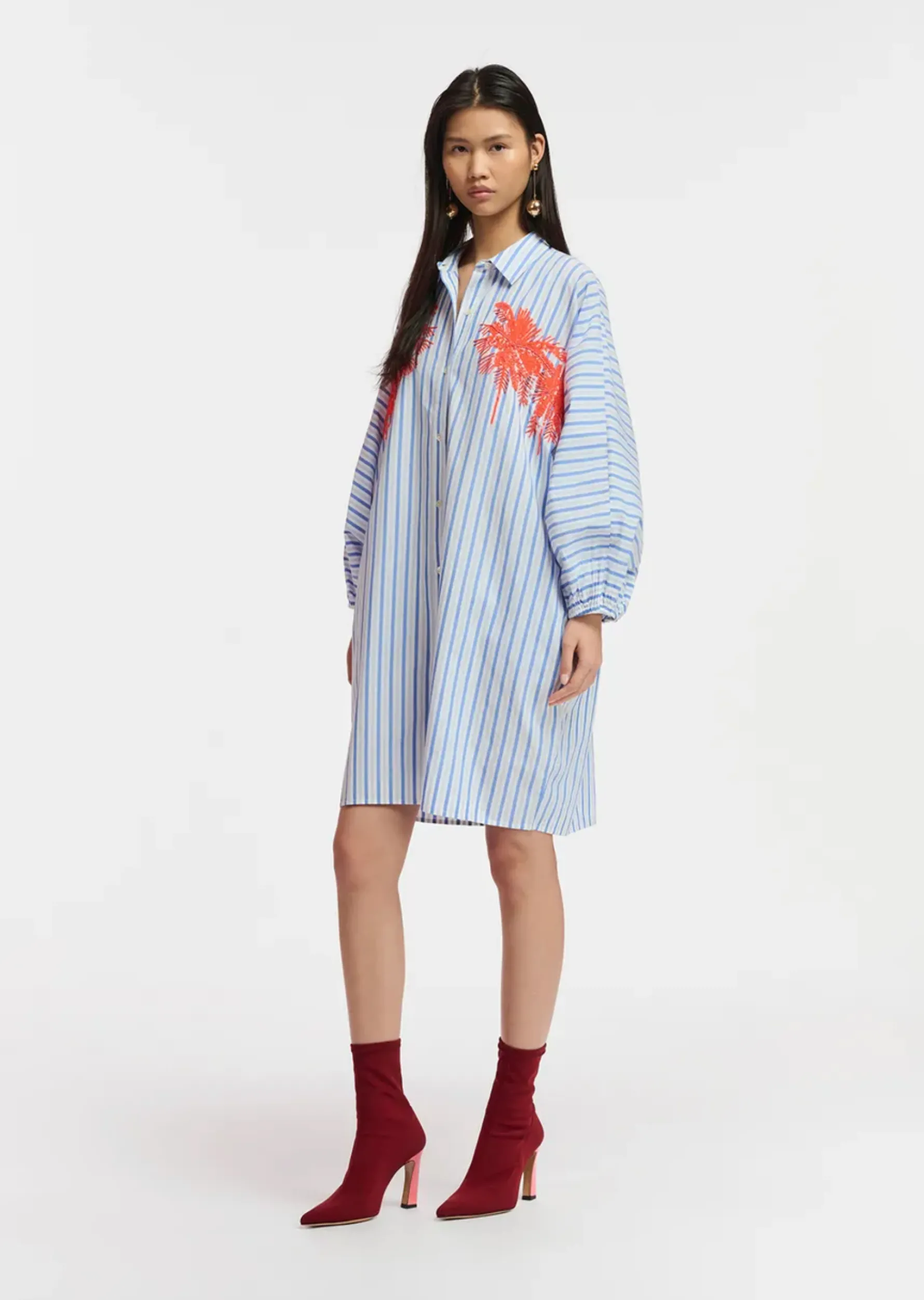 Essentiel Antwerp Frilled Dress - Stripe