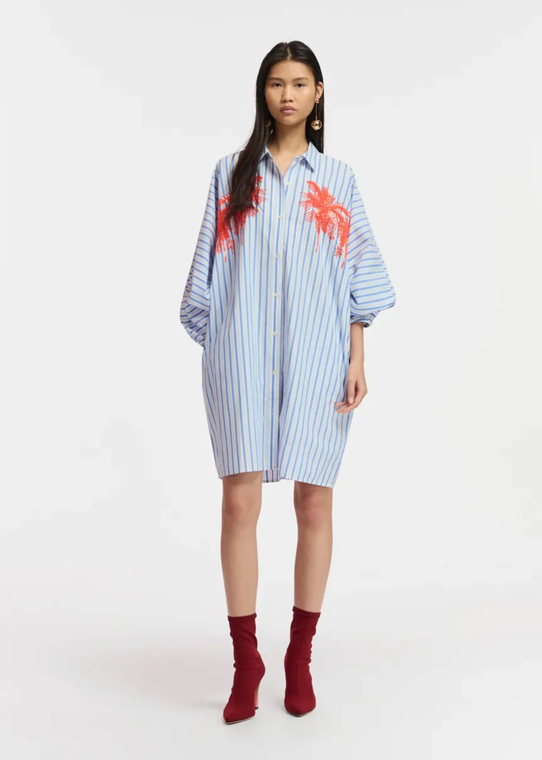 Essentiel Antwerp Frilled Dress - Stripe
