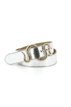 Herbert Frere Soeur Crush Belt - Silver