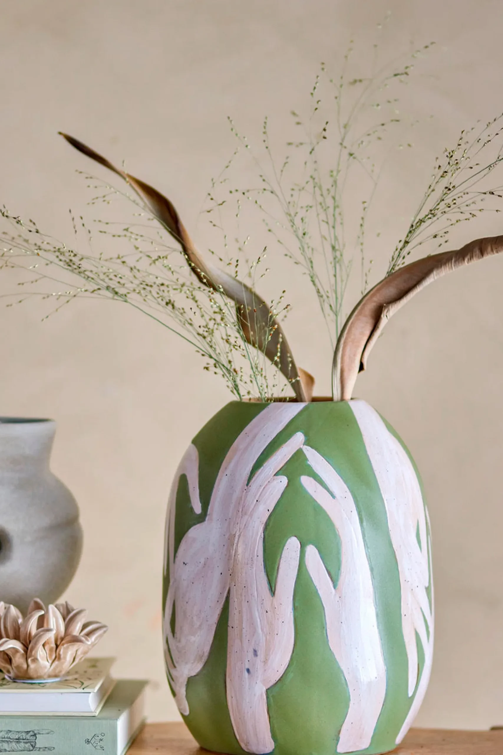 Husk Adalena Vase - Green