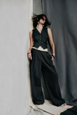 Husk Alessia vest - Black