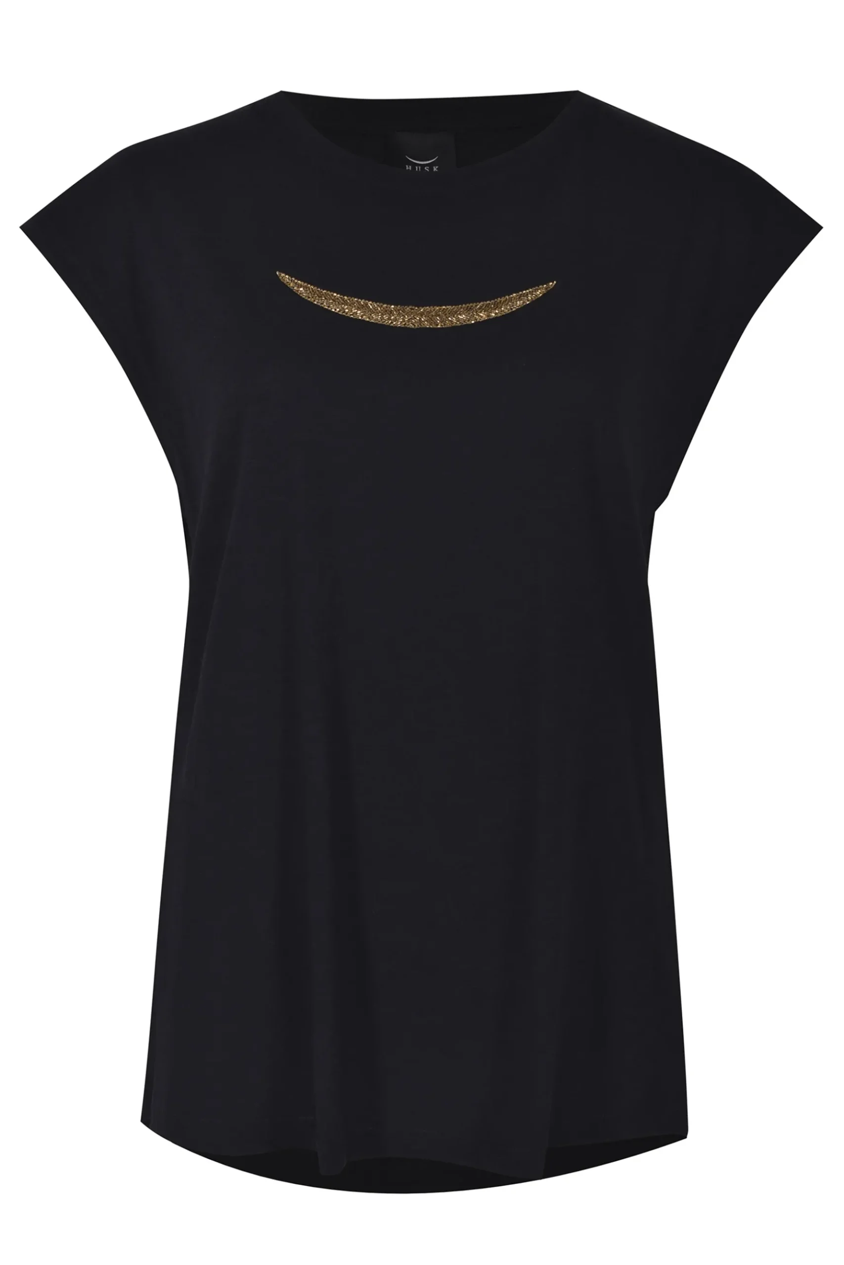 Husk Beaded Tee - Black