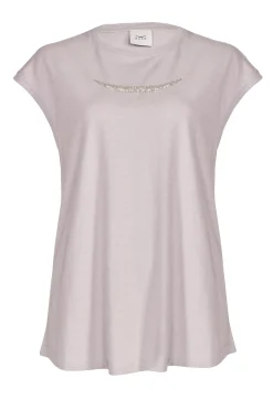 Husk Beaded Tee - Putty