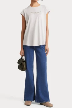 Husk Beaded Tee - Putty