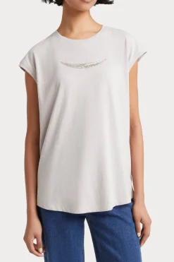 Husk Beaded Tee - Putty