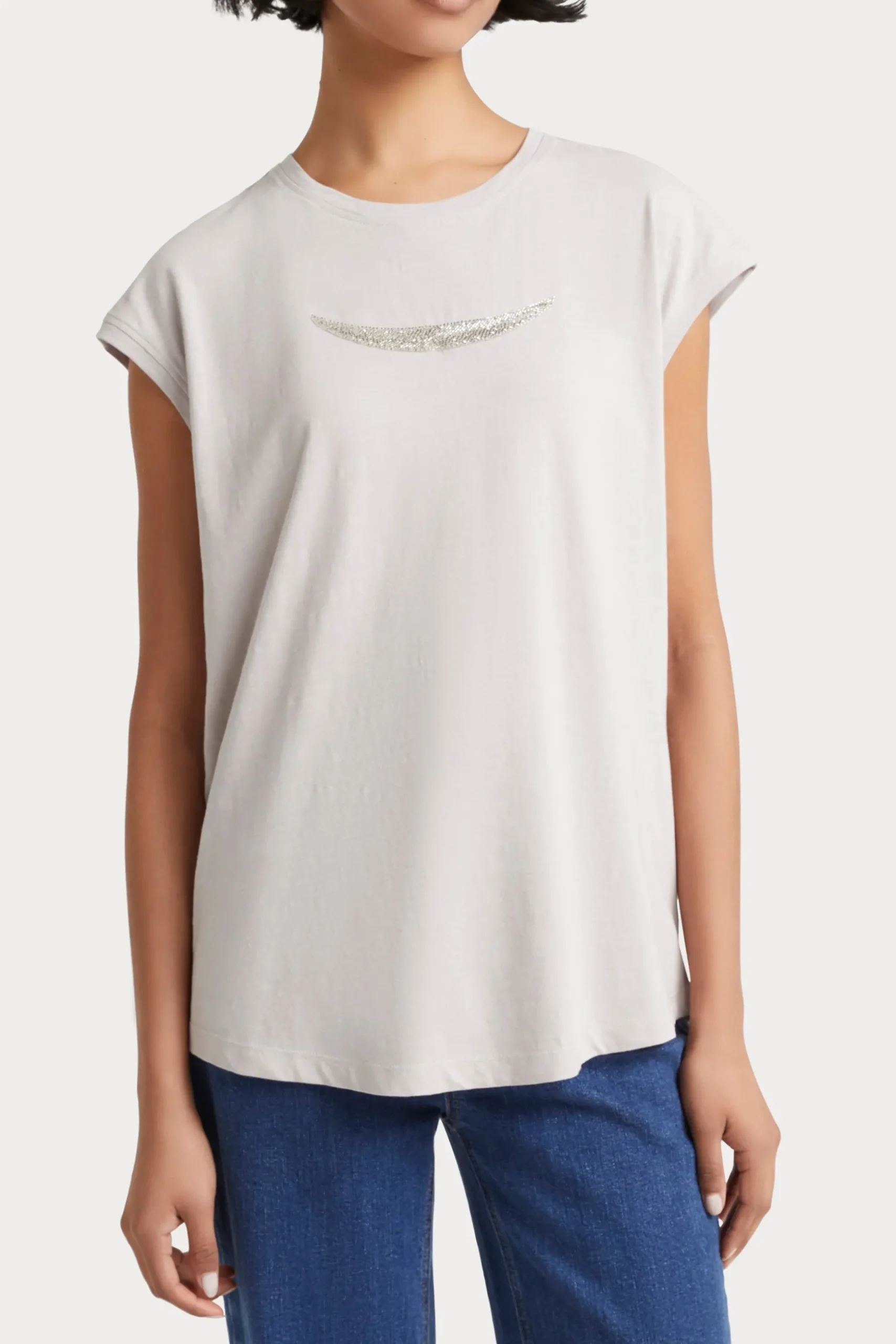 Husk Beaded Tee - Putty