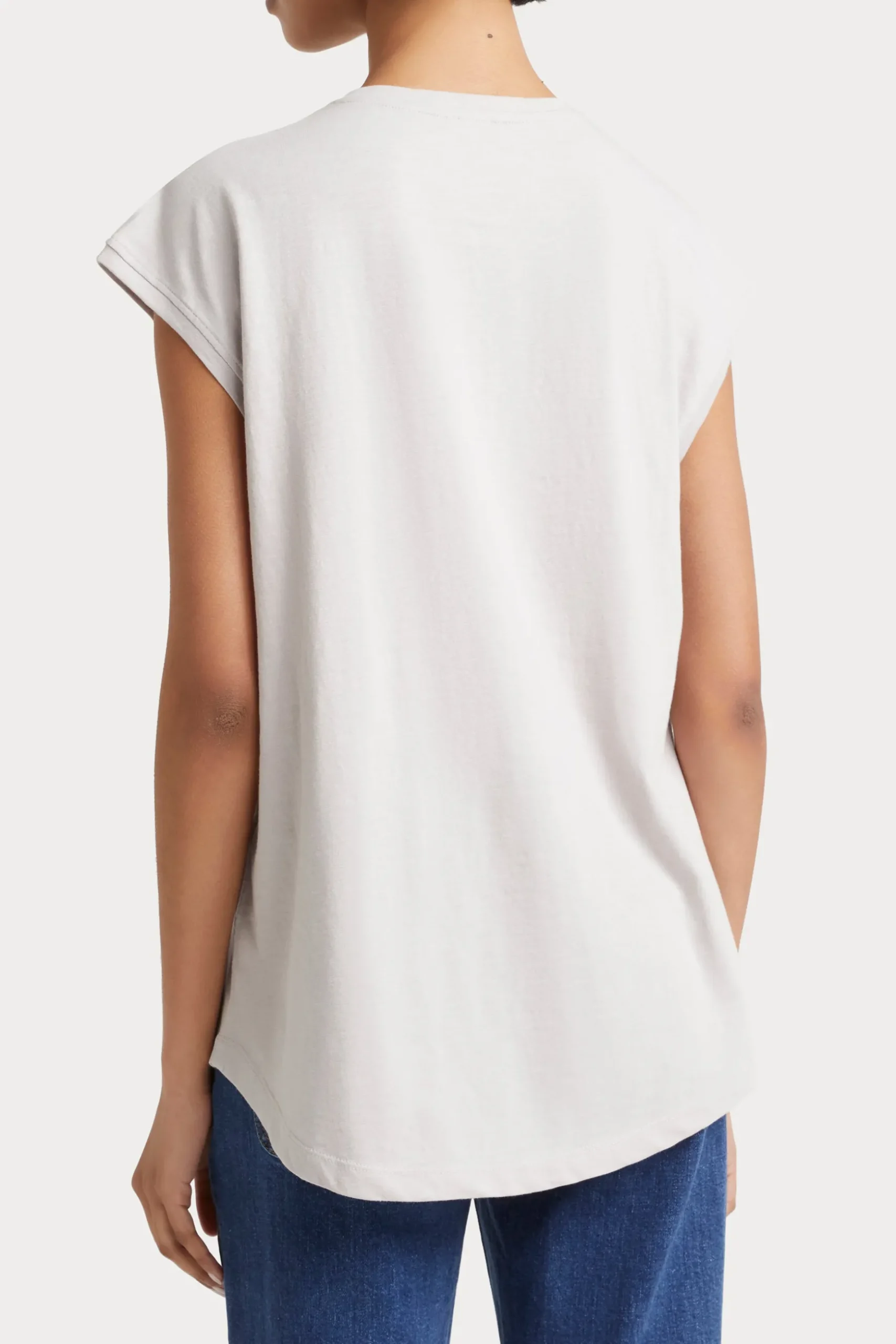 Husk Beaded Tee - Putty