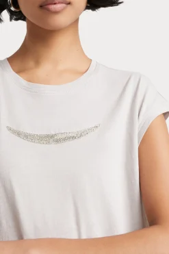 Husk Beaded Tee - Putty
