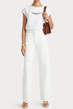 Husk BEADED TEE - White