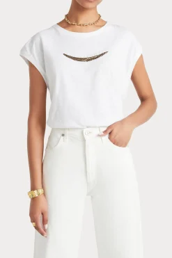Husk BEADED TEE - White