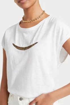 Husk BEADED TEE - White