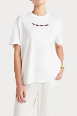 Husk BEADED TSHIRT - White