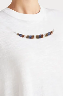 Husk BEADED TSHIRT - White