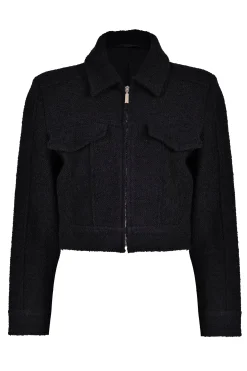 Husk BOUCLE JACKET - Black