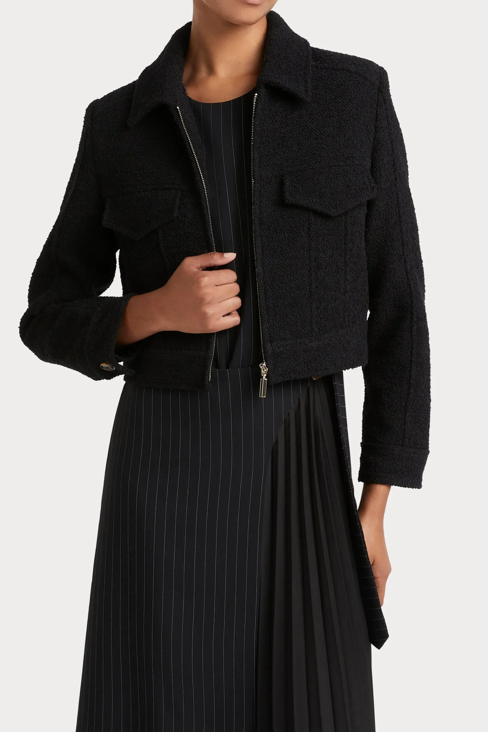 Husk BOUCLE JACKET - Black