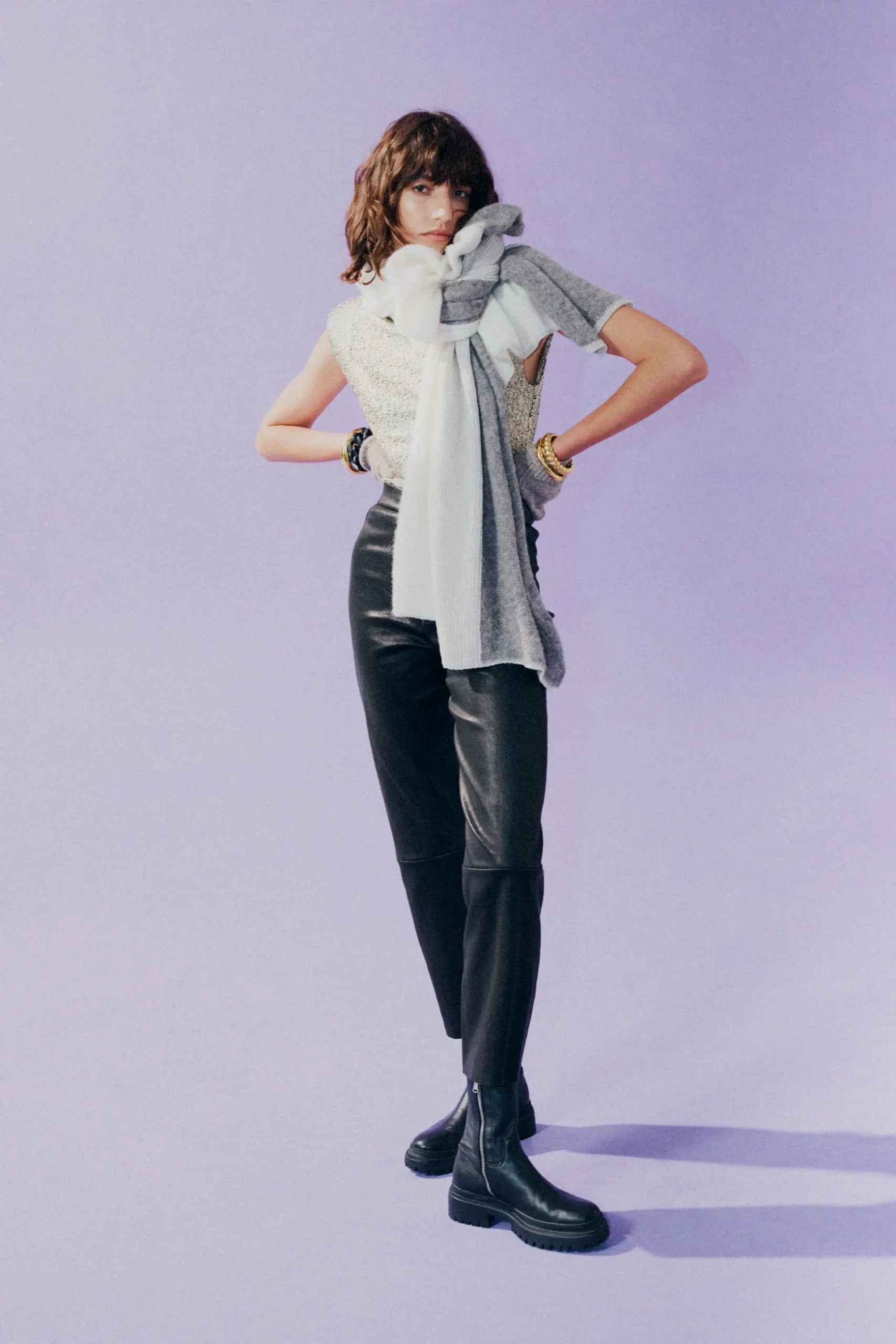 Husk CROP LEATHER - Black