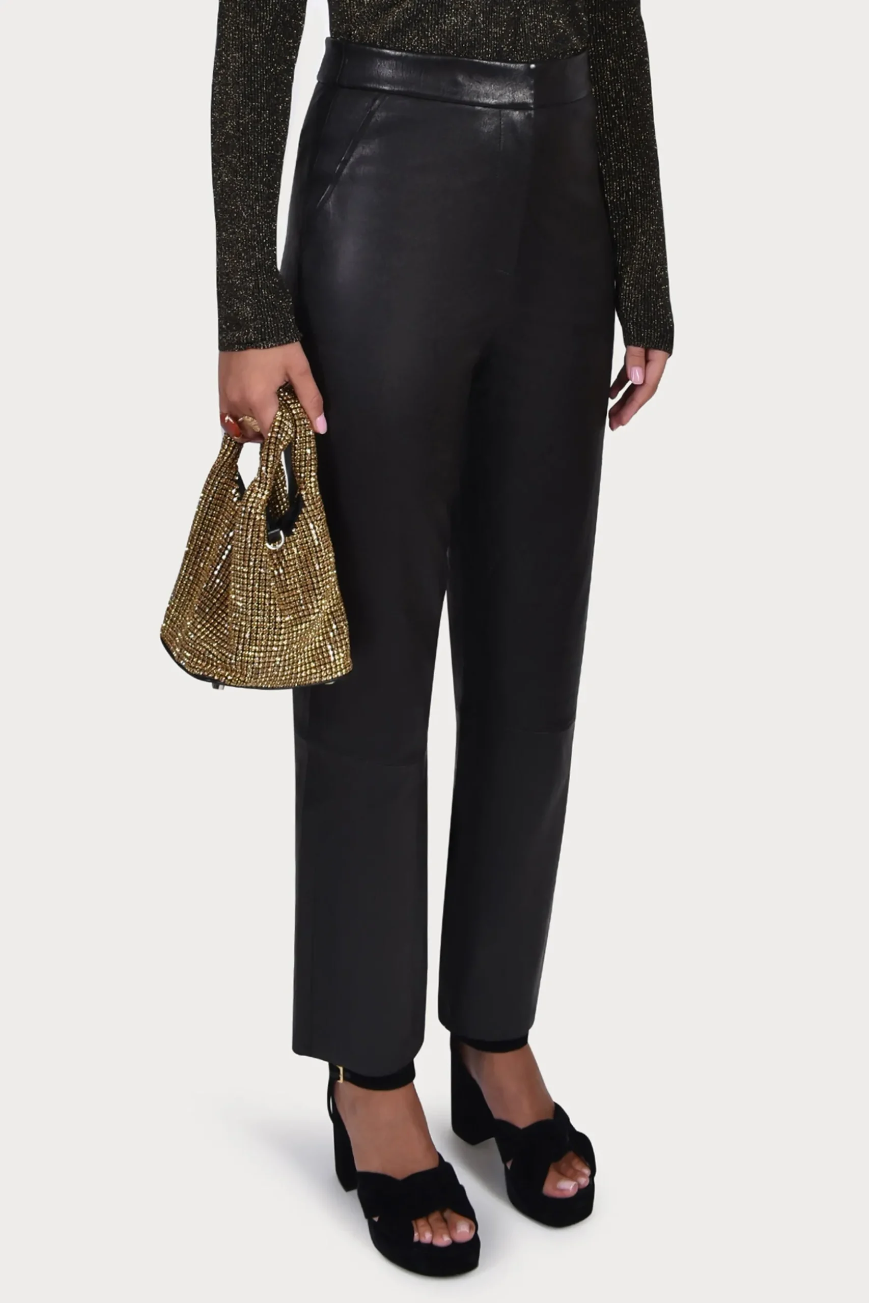 Husk CROP LEATHER - Black