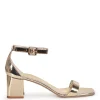 Husk GRACE SANDALS - Mirror Pale Gold