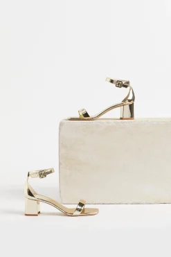 Husk GRACE SANDALS - Mirror Pale Gold