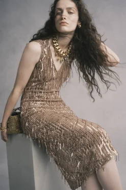 Husk Helena dress - Bronze