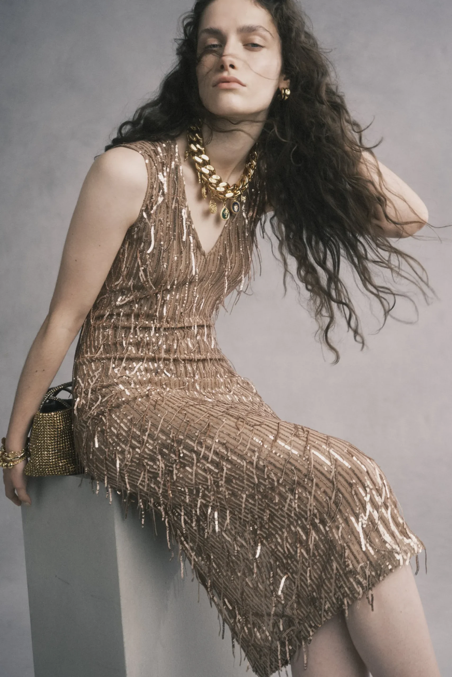 Husk Helena dress - Bronze