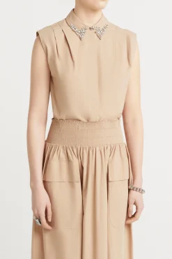 Husk Ingrid top - Camel