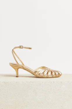 Husk JADE SANDAL - Brass Metalic