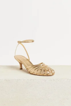 Husk JADE SANDAL - Brass Metalic