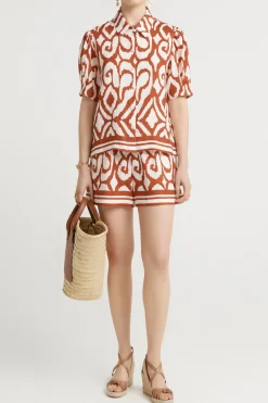 Husk Jade top - Print