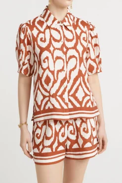 Husk Jade top - Print