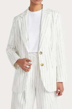 Husk LAUREN BLAZER - White Black