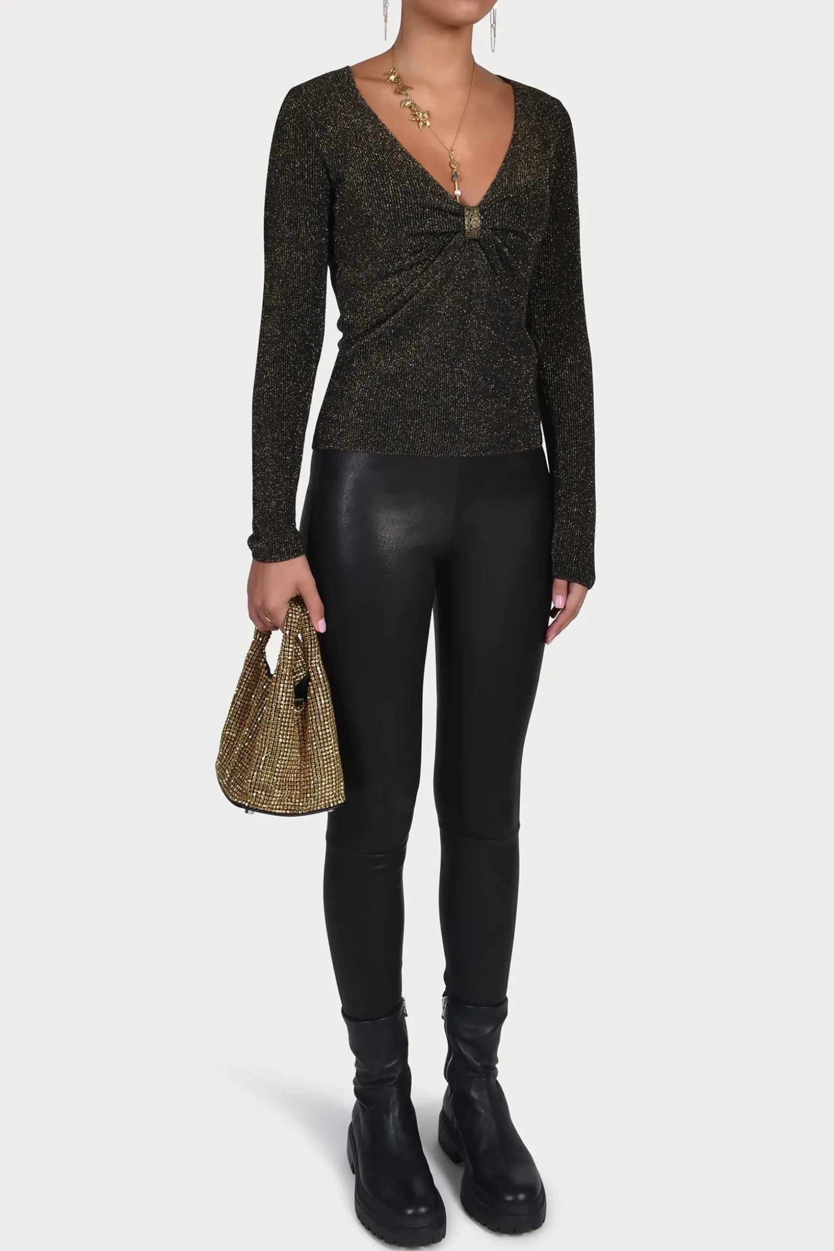 Husk LEATHER LEGGING - Black