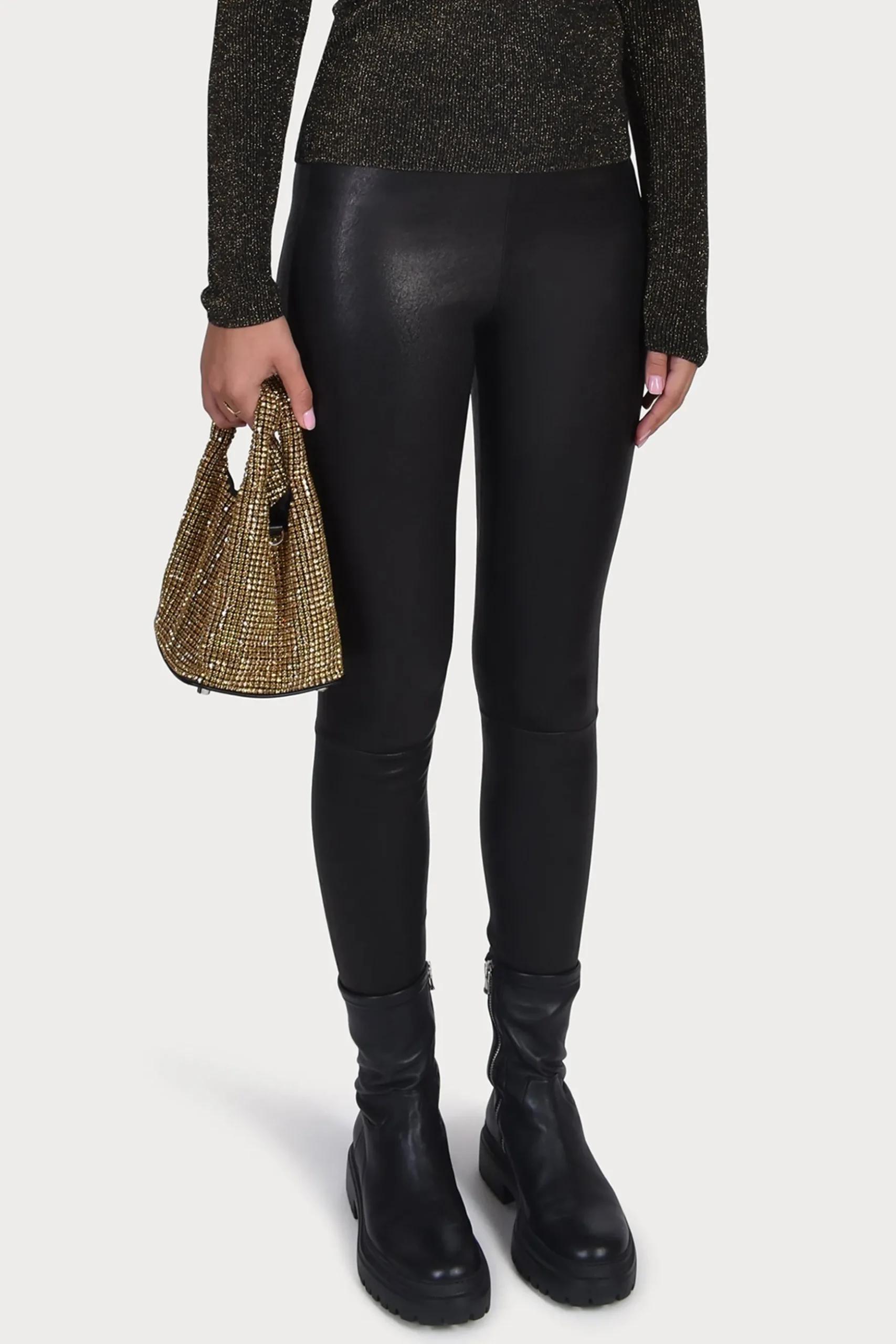 Husk LEATHER LEGGING - Black