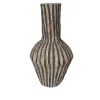 Husk Mache Vase - Stripe