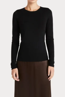 Husk MERINO CREW - Black