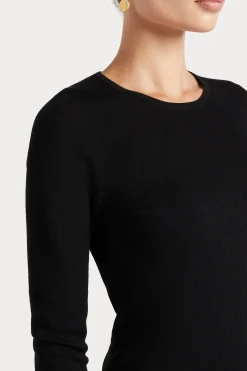 Husk MERINO CREW - Black