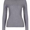 Husk MERINO CREW - Grey Marle