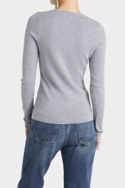 Husk MERINO CREW - Grey Marle