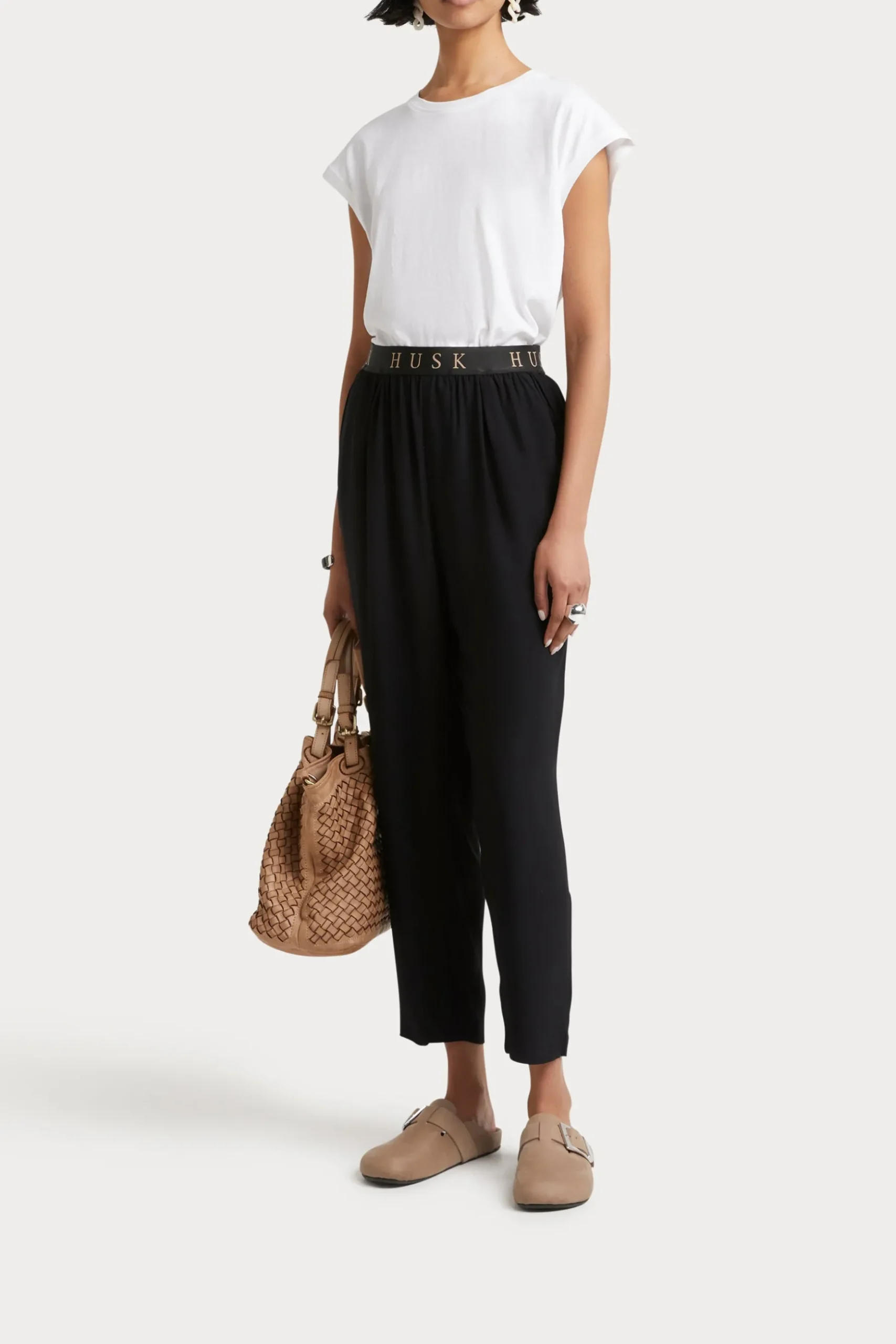 Husk Muscle tee - White