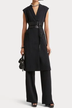 Husk Pia Gilet - Black Strp