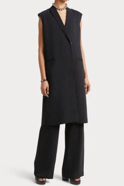 Husk Pia Gilet - Black Strp