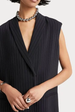 Husk Pia Gilet - Black Strp