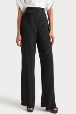 Husk Pia pant - Black Strp